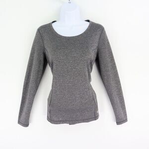 FILA Sport Activewear Shirt Long Sleeves Womens M‎ Gray Heathered Live In Motion